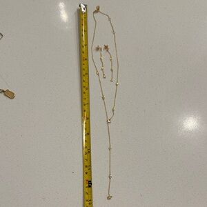 Gorjana Gold Necklace and Earring Set